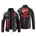 DUCATI Men’s Biker Motorbike Leather Jacket
