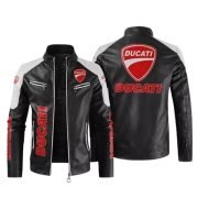DUCATI Men’s Biker Motorbike Leather Jacket