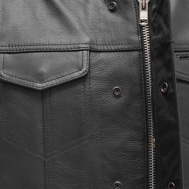 Blaster Men’s Classic Leather Motorcycle Vest