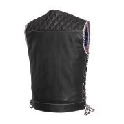 Captain Men's Leather Motorcycle Vest Stylish & Durable4