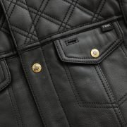 12 Gauge Men's Leather Vest for Motorcycle Riders