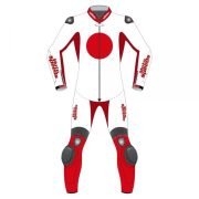 Custom Japan Flag Leather Motorcycle Suit
