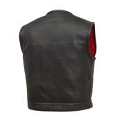 Lowside Men's Motorcycle Leather Vest Perforated Design