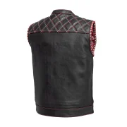 Sinister Men's Leather Motorcycle Vest - Image 2