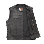 Sniper Men’s Motorcycle Riding Leather Vest