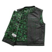 The Cut Men’s Leather Motorcycle Vest Multiple Colors