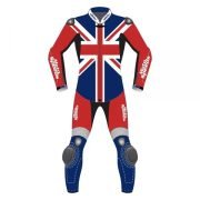 UK Flag Racing Leather Suit for Riders