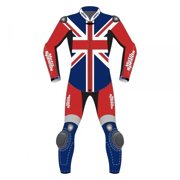 UK Flag Racing Leather Suit for Riders