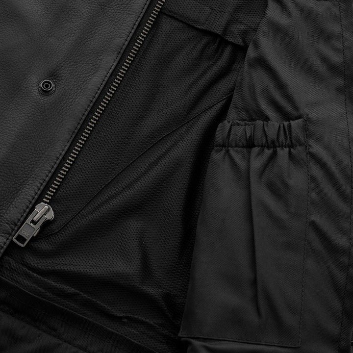 Lowrider Men's Motorcycle Leather Vest: Ride in Style