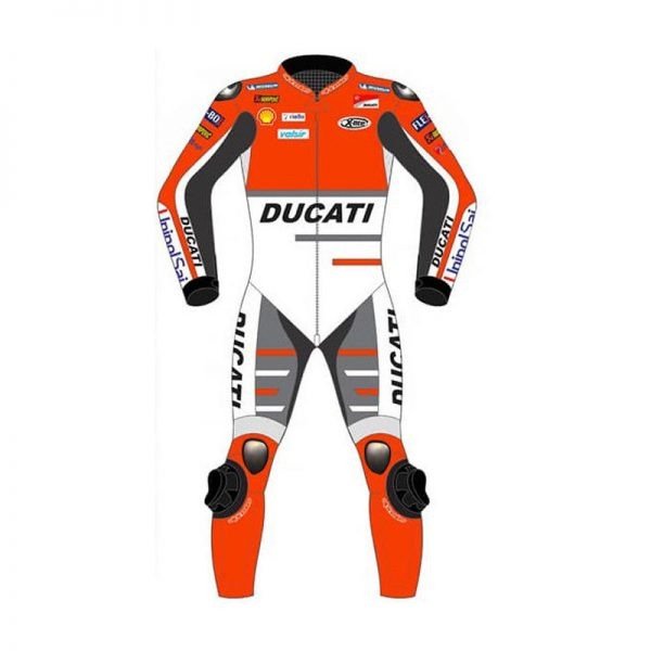 Andrea Dovizioso Ducati MotoGP Leather Suit. Andrea Dovizioso Ducati MotoGP Leather Suit.