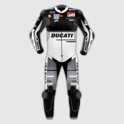 Andrea Dovizioso Ducati MotoGP Motorcycle Black Leather Suit