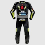 Andrea Iannone Suzuki MotoGP Black Leather Motorcycle Racing Suit - Image 2