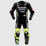 Andrea Iannone Suzuki MotoGP Black Leather Motorcycle Racing Suit