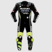 Andrea Iannone Suzuki MotoGP Black Leather Motorcycle Racing Suit
