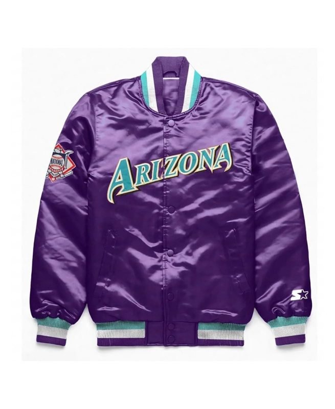 Arizona Diamondbacks Premium Satin Jacket Purple