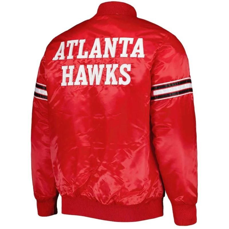 Atlanta Hawks Pick & Roll Red Satin Jacket