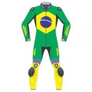 Brazil Flag Supermoto Leathers for Protection and Style