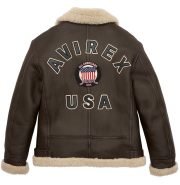 Avirex B3 Chocolate Shearling Leather Jacket for Winter - Image 4