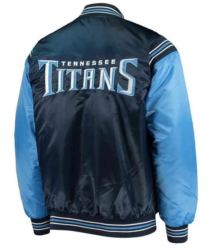 Classic Navy/Light Blue Tennessee Titans Enforcer Satin Jacket