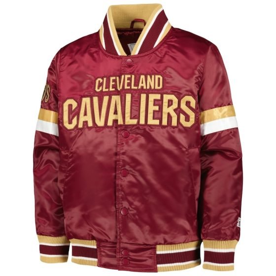 Cleveland Cavaliers Starter Youth Home Game Varsity Satin Full-Snap Jacket