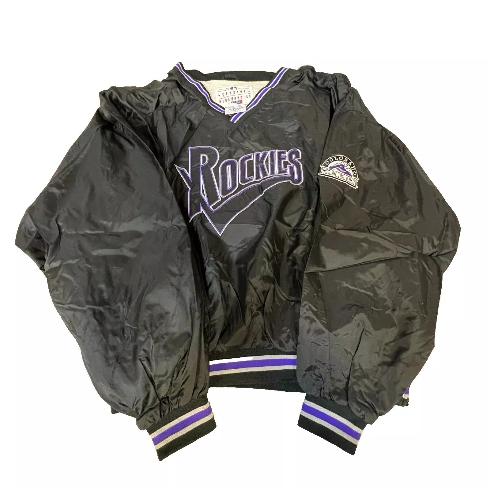 Colorado Rockies Vintage Chalk Line MLB 2XL Windbreaker Pullover Jacket