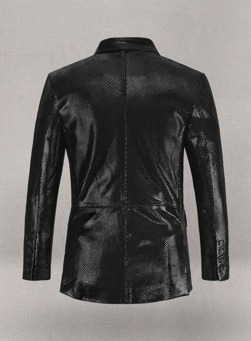 Double Breasted Snake Embossed Leather Suit2 Double Breasted Snake Embossed Leather Suit