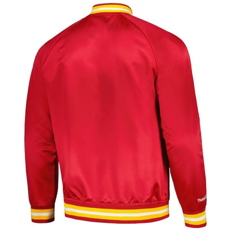 Houston Rockets Mitchell & Ness Throwback Raglan Jacket - Red