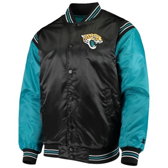 Jacksonville Jaguars Men's Full-Snap Enforcer Varsity Satin Jacket