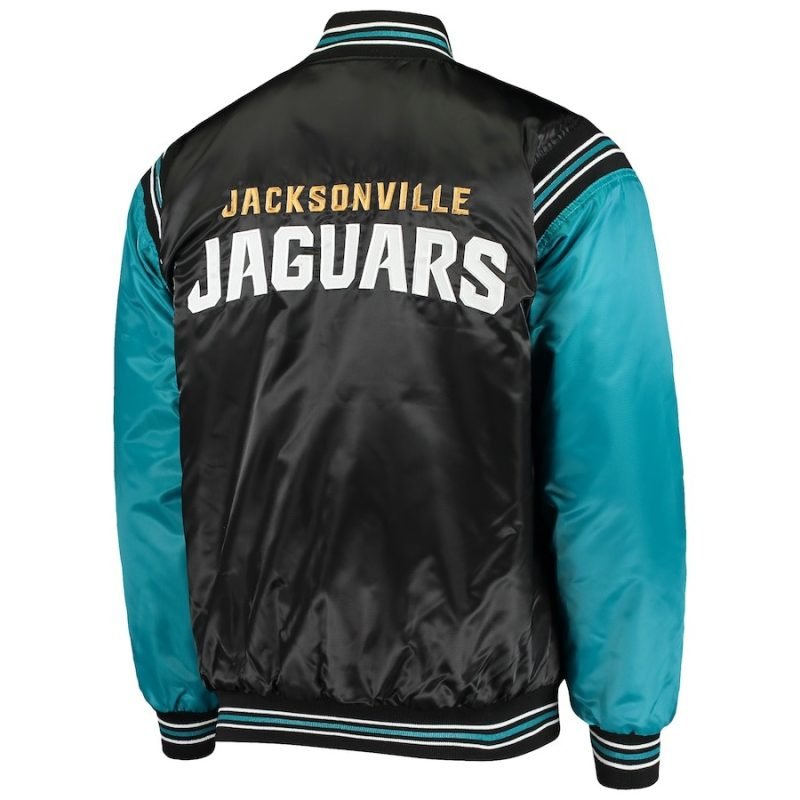 Jacksonville Jaguars Men's Full-Snap Enforcer Varsity Satin Jacket