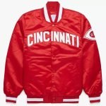 MLB Vintage 1980s Cincinnati Reds Satin Baseball Letterman Jacket