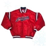 MLB Vintage Cleveland Indians Satin Jacket by Starter