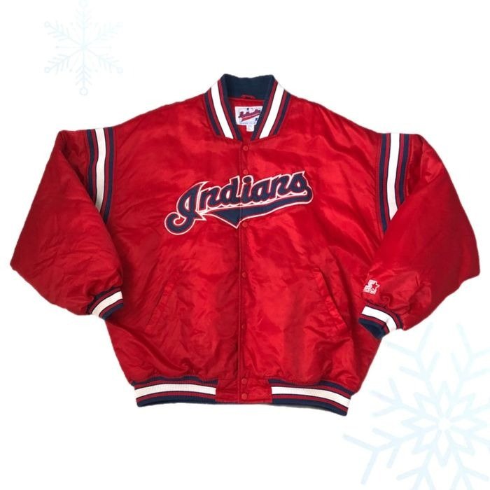 MLB Vintage Cleveland Indians Satin Jacket by Starter