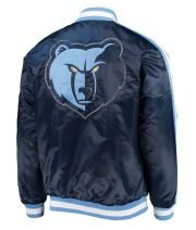 Memphis Grizzlies The Offensive Varsity Navy Satin Jacket