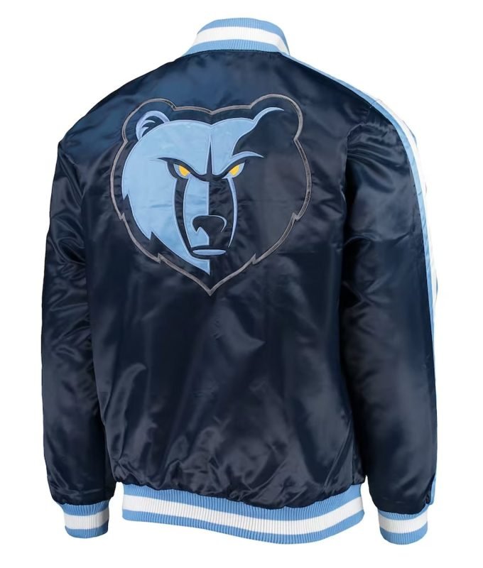 Memphis Grizzlies The Offensive Varsity Navy Satin Jacket