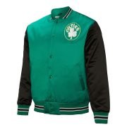 Men's Boston Celtics Primetime Heavyweight Satin Jacket by Mitchell & Ness