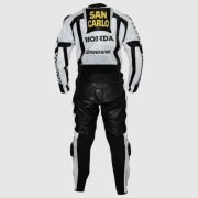 Men's Honda San Carlo White Racing Leather Suit - Image 2
