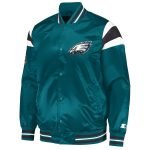 Men's Philadelphia Eagles Midnight Green Satin Full-Snap Jacket