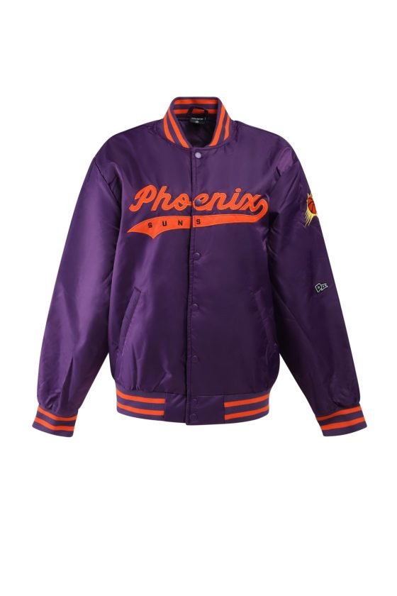 Men's Phoenix Suns NBA Vintage 80s 90s Satin Bomber Style Varsity Jacket