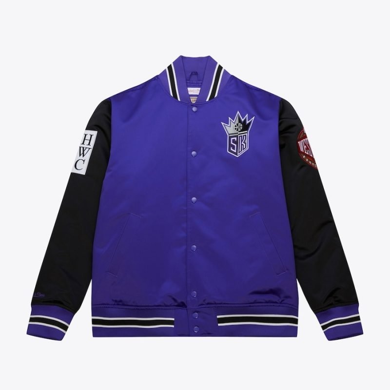 Men's Purple Sacramento Kings Primetime Vintage Satin Full-Snap Jacket