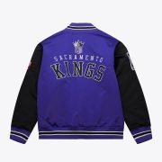 Men's Purple Sacramento Kings Primetime Vintage Satin Full-Snap Jacket