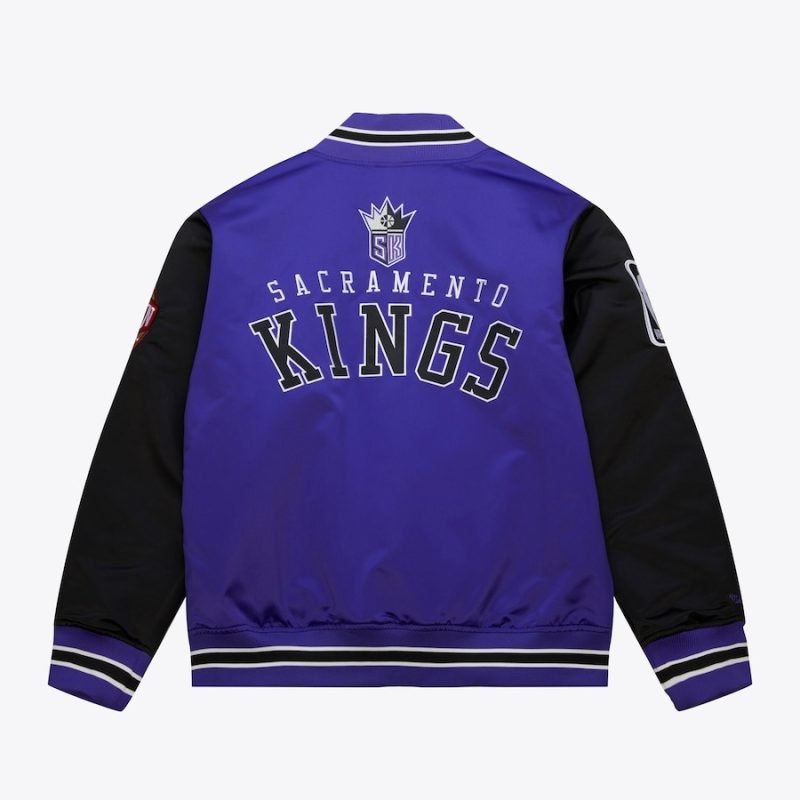 Men's Purple Sacramento Kings Primetime Vintage Satin Full-Snap Jacket