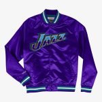 Men's Purple Utah Jazz Lightweight Satin Full-Snap Jacket