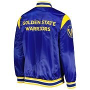 Men's Royal Golden State Warriors Satin Varsity Jacket