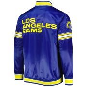Men's Starter Royal Los Angeles Rams Midfield Satin Full-Snap Varsity Jacket
