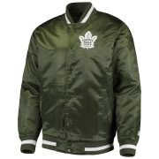 Men's Toronto Maple Leafs Starter Green Satin Full-Snap Jacket