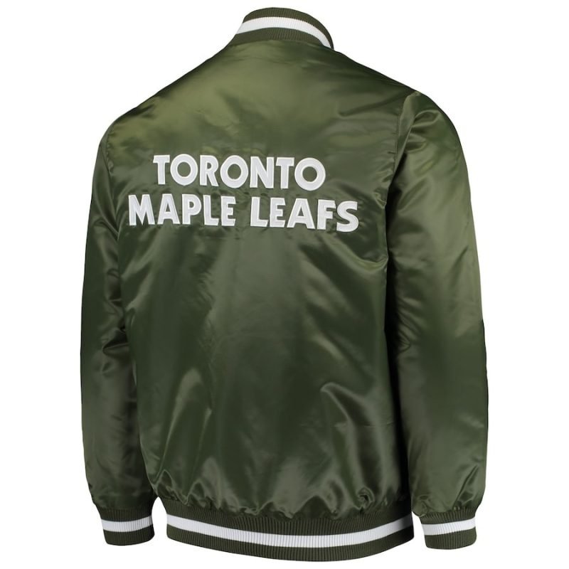 Men's Toronto Maple Leafs Starter Green Satin Full-Snap Jacket
