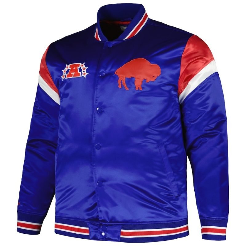 Mitchell & Ness Men's Royal Buffalo Bills Big & Tall Satin Full-Snap Jacket