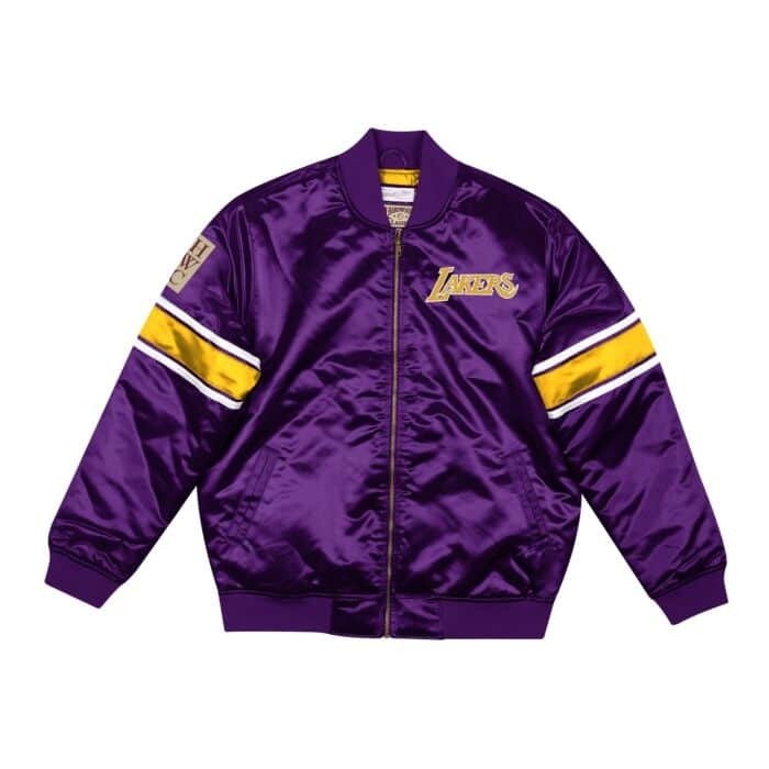 NBA Heavyweight Satin Jacket Los Angeles Lakers by Mitchell & Ness