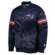 New England Patriots Blue Satin Jacket-The Pick and Roll