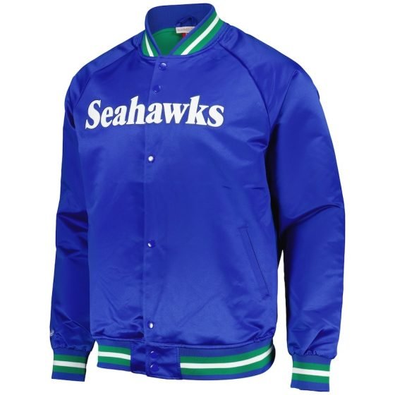 Seattle Seahawks Mitchell & Ness Satin Jacket - Men's